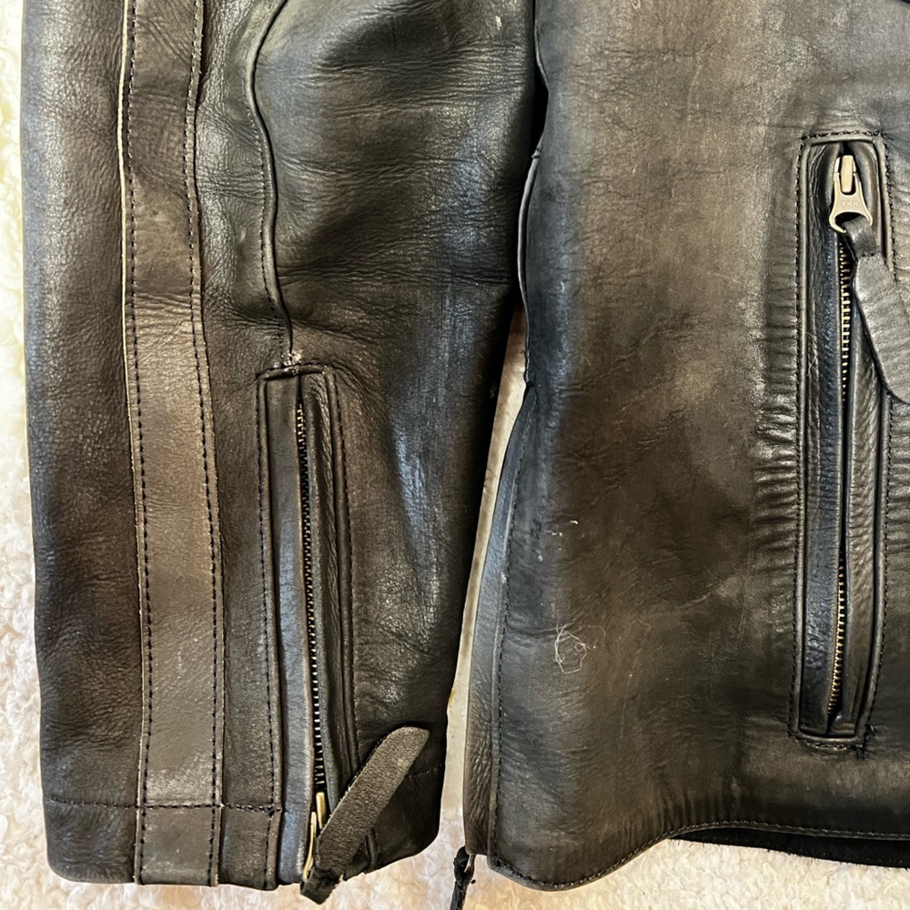 Indian Motorcycle Licensed Black Full Leather Coat Jacket Size: Women's XL - Picture 7 of 14